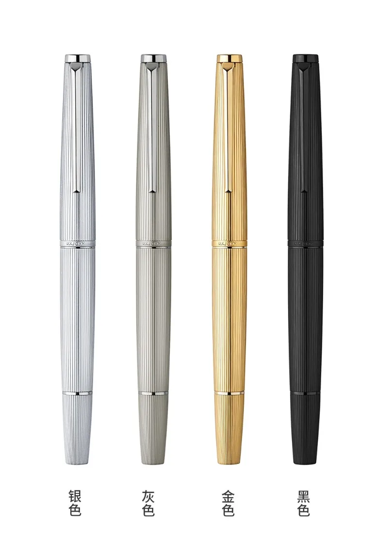 Limited MAJOHN B32 Metal Strive Piston Fountain Pen with Butterfly F Tip Iridium Writing Ink Pen PK JINHAO 59 School Supplies