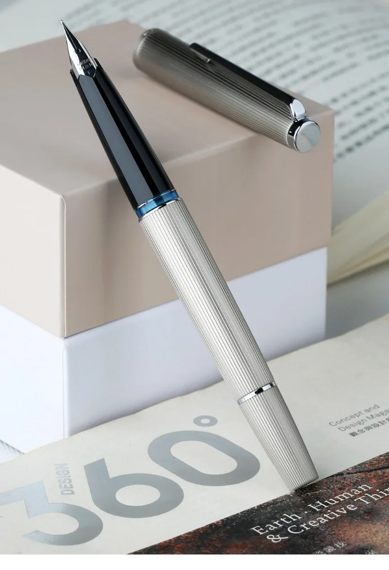Limited MAJOHN B32 Metal Strive Piston Fountain Pen with Butterfly F Tip Iridium Writing Ink Pen PK JINHAO 59 School Supplies