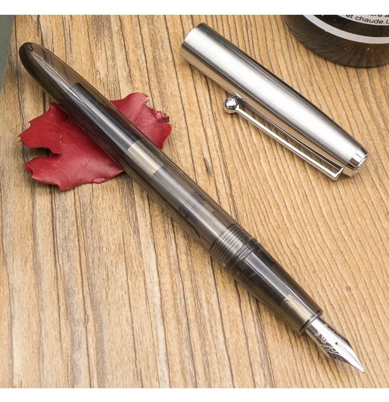 Limited MAJOHN B32 Metal Strive Piston Fountain Pen with Butterfly F Tip Iridium Writing Ink Pen PK JINHAO 59 School Supplies