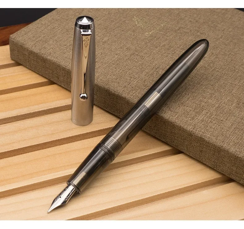 Limited MAJOHN B32 Metal Strive Piston Fountain Pen with Butterfly F Tip Iridium Writing Ink Pen PK JINHAO 59 School Supplies