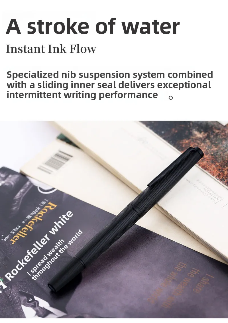 Limited MAJOHN B32 Metal Strive Piston Fountain Pen with Butterfly F Tip Iridium Writing Ink Pen PK JINHAO 59 School Supplies