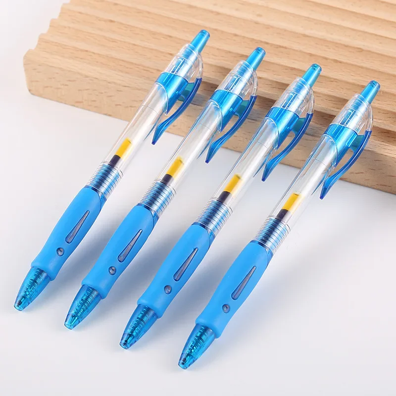 Retractable Gel Pen Set 0.5mm Black/Red/Blue Large Capacity Ball Point Pen Handle Replaceable Refills Rod School Office Supplies