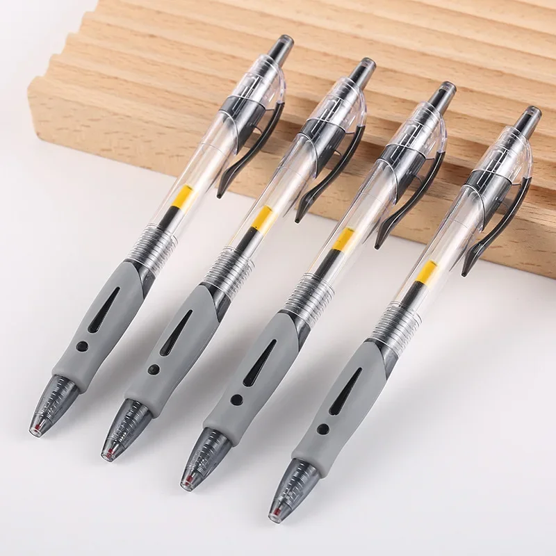 Retractable Gel Pen Set 0.5mm Black/Red/Blue Large Capacity Ball Point Pen Handle Replaceable Refills Rod School Office Supplies