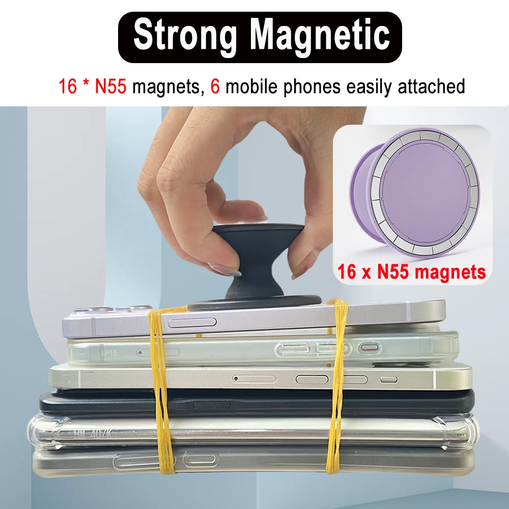Grippopso Pop Magnetic Cellphone Grip Socket Holder Stand NEW Silicone Griptok For Magsafe Accessories Smart Phone Bracket
