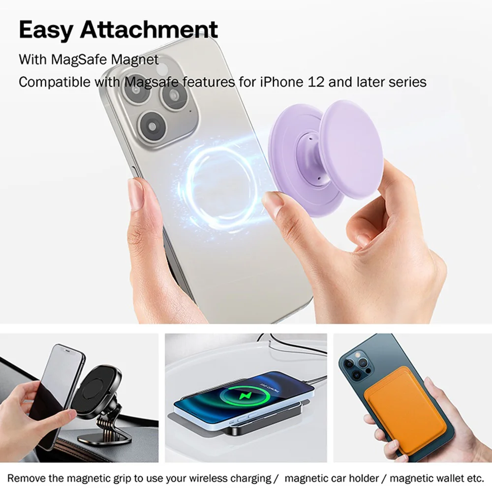 Grippopso Pop Magnetic Cellphone Grip Socket Holder Stand NEW Silicone Griptok For Magsafe Accessories Smart Phone Bracket