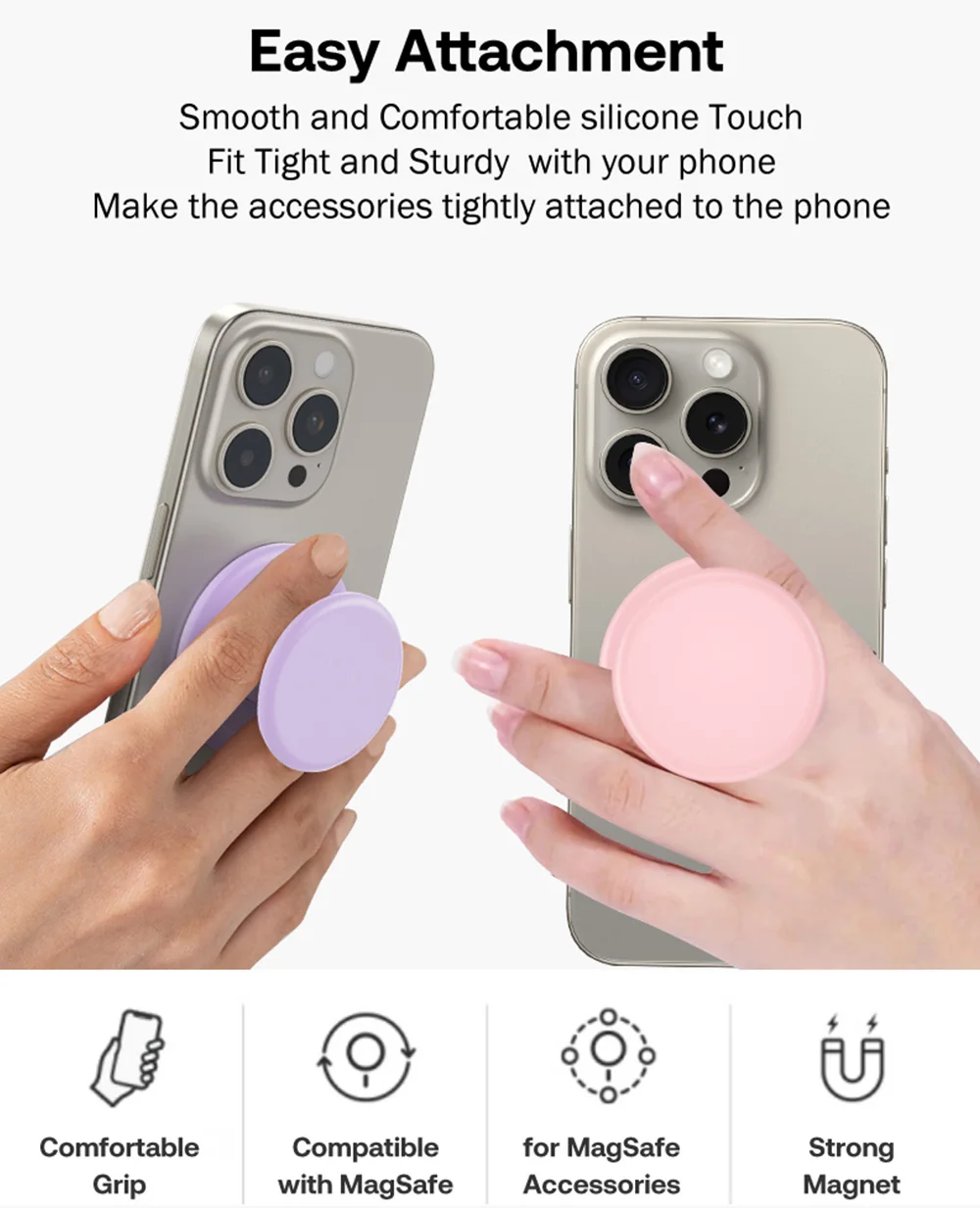 Grippopso Pop Magnetic Cellphone Grip Socket Holder Stand NEW Silicone Griptok For Magsafe Accessories Smart Phone Bracket