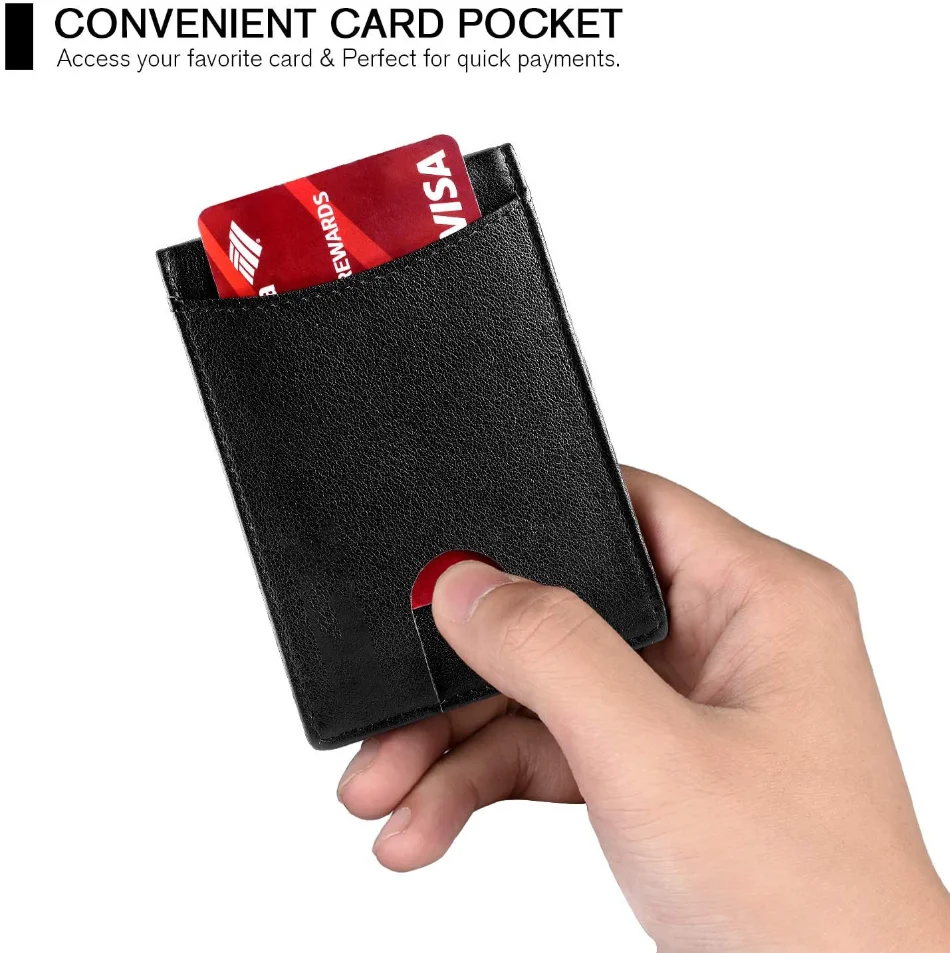 Rfid Credit Card Holder Men Wallets Money Clip Luxury Slim Thin Mini Wallet Business Male Small Short Minimalist Billfold Vallet