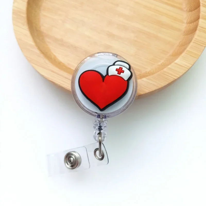 Doctor Nurse Cute Cartoon Retractable Badge Reel ID Lanyard Name Tag Card Badge Holder Reels Keychain Card Holder Accessories