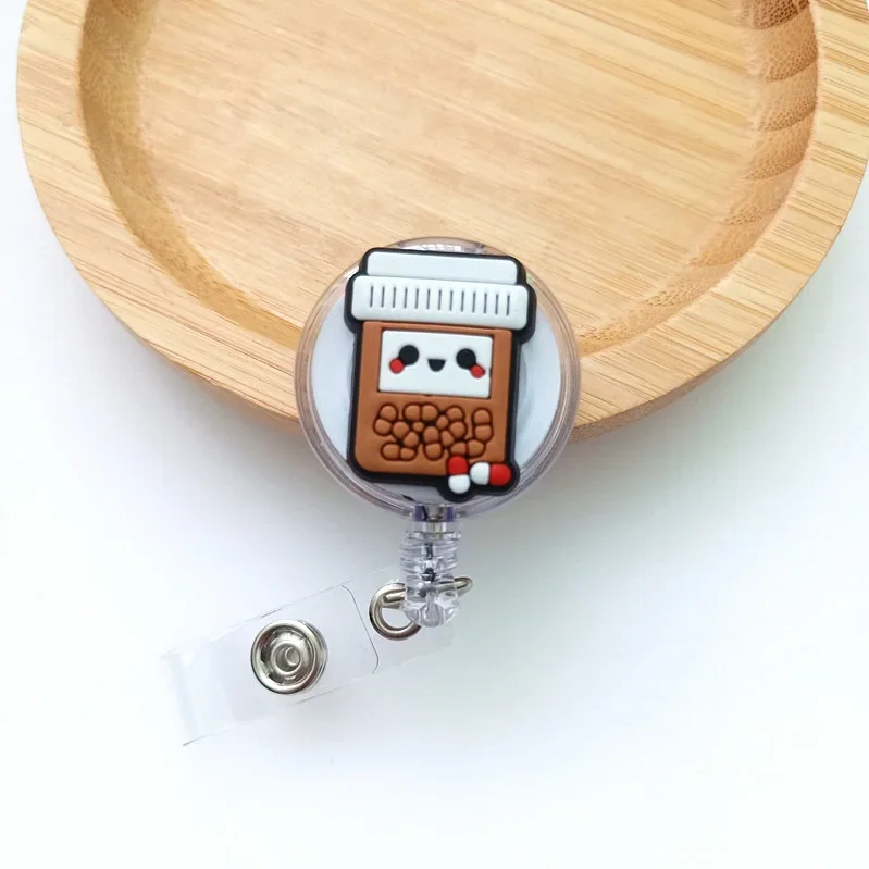 Doctor Nurse Cute Cartoon Retractable Badge Reel ID Lanyard Name Tag Card Badge Holder Reels Keychain Card Holder Accessories