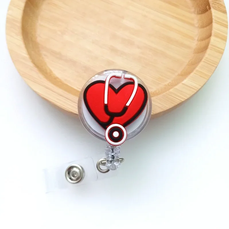 Doctor Nurse Cute Cartoon Retractable Badge Reel ID Lanyard Name Tag Card Badge Holder Reels Keychain Card Holder Accessories