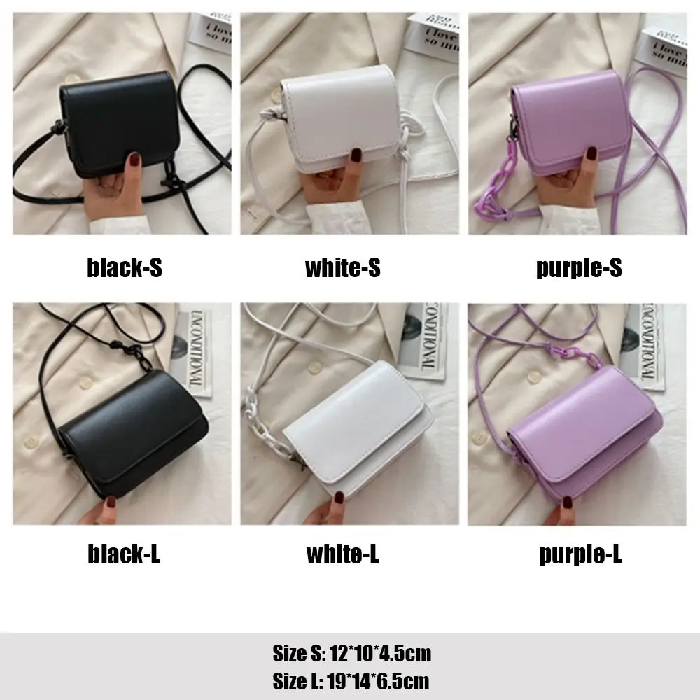 Women Acrylic Chain Crossbody Bags Trend Vintage Fashion Female Shoulder Tote Bag Lady Leather Handbag