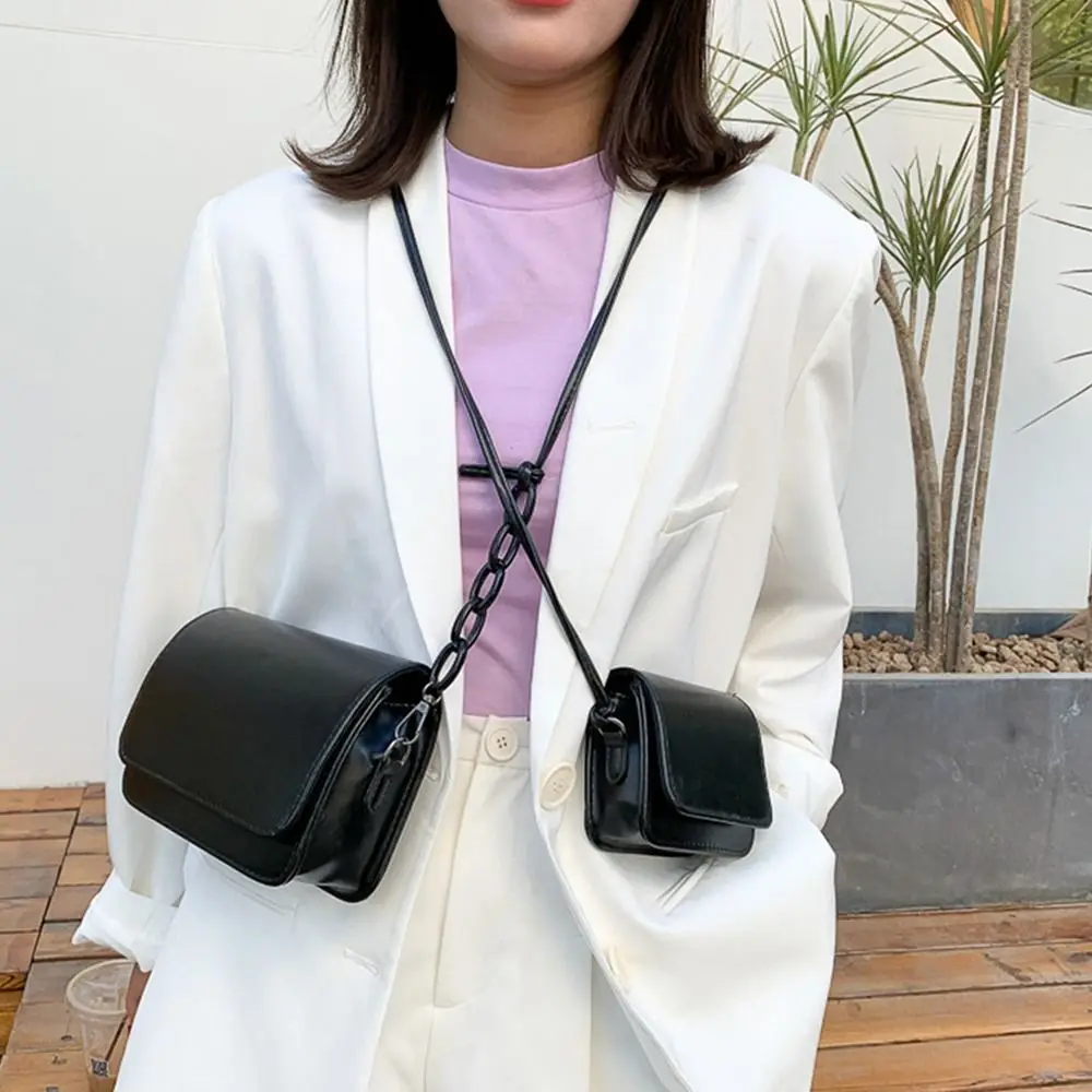 Women Acrylic Chain Crossbody Bags Trend Vintage Fashion Female Shoulder Tote Bag Lady Leather Handbag