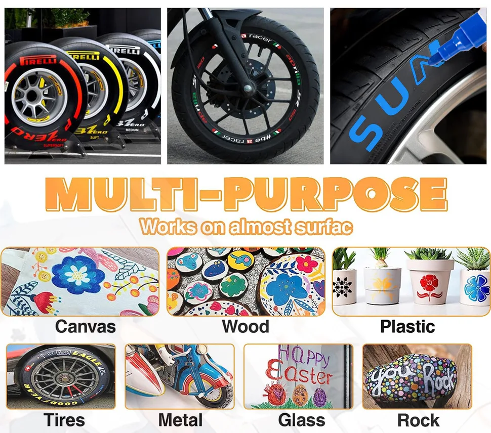 Car High Gloss Paint Touch Up Pen Cars Scratch Repair Pen Filler Remover Tyre Paint Marker Auto Styling Scratch Repair Care Tool