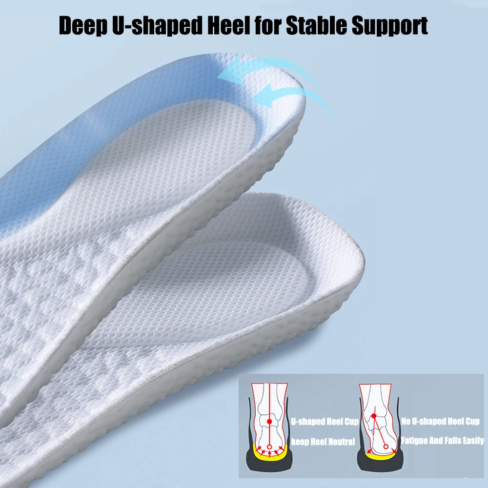 EVA Sport Orthopedic Insoles for Shoes Sole Shock Absorption Breathable Cushion Running Insoles for Feet Man Women Shoe Pads