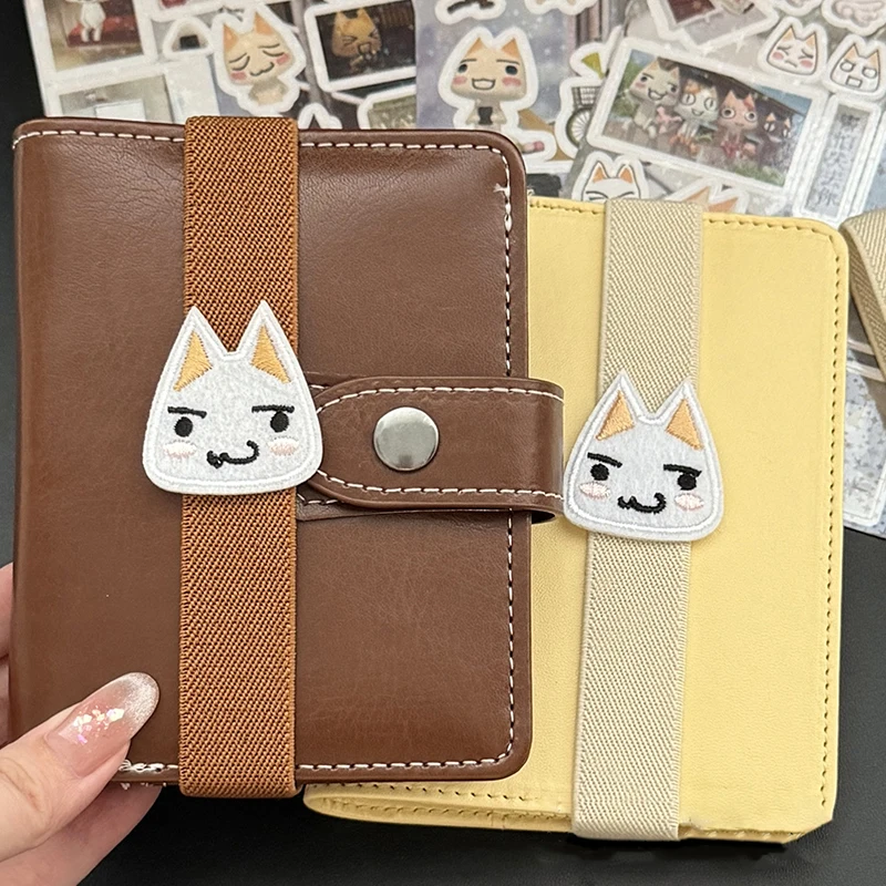 Cartoon Kitten Notebook Decoration Straps Elastic Loose-leaf Notebook Band Binding Rope Binder Strap Notebook Strap