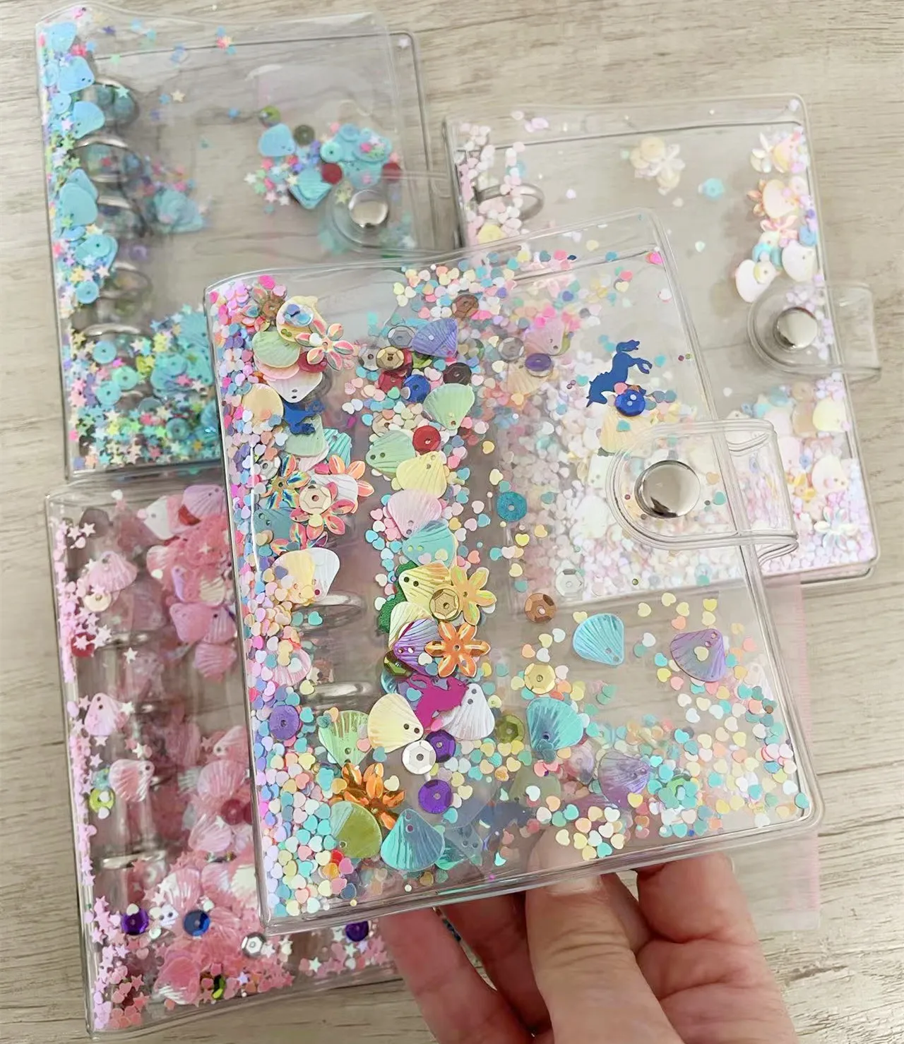 A7 Color transparent Colored Binder Only Cover Journal Sketchbook Accessories Diary Office Supplies