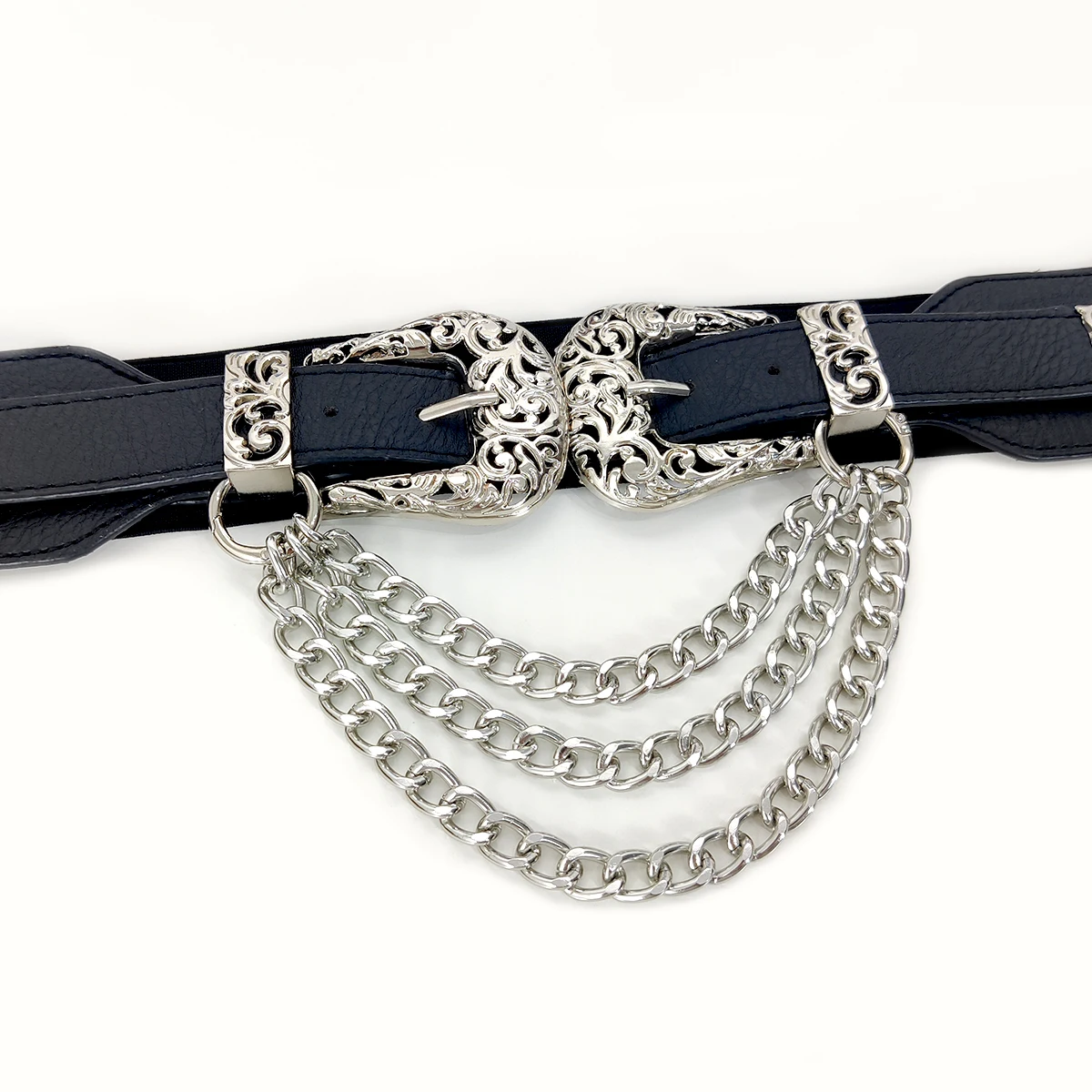 Designer Belts For Women High Quality Luxury Tassel Gold Chain Punk Y2K Silver Stretch Cummerbunds Elastic Waistband Corset