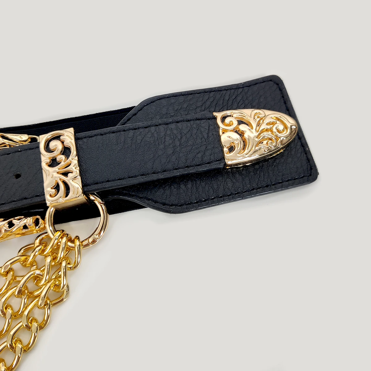 Designer Belts For Women High Quality Luxury Tassel Gold Chain Punk Y2K Silver Stretch Cummerbunds Elastic Waistband Corset