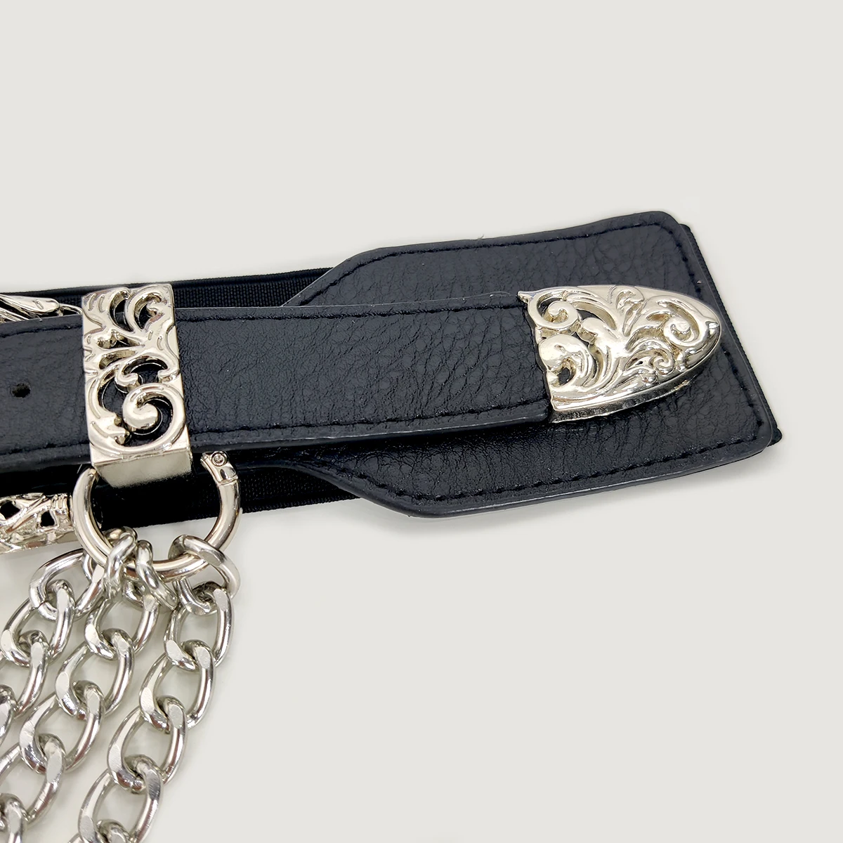 Designer Belts For Women High Quality Luxury Tassel Gold Chain Punk Y2K Silver Stretch Cummerbunds Elastic Waistband Corset