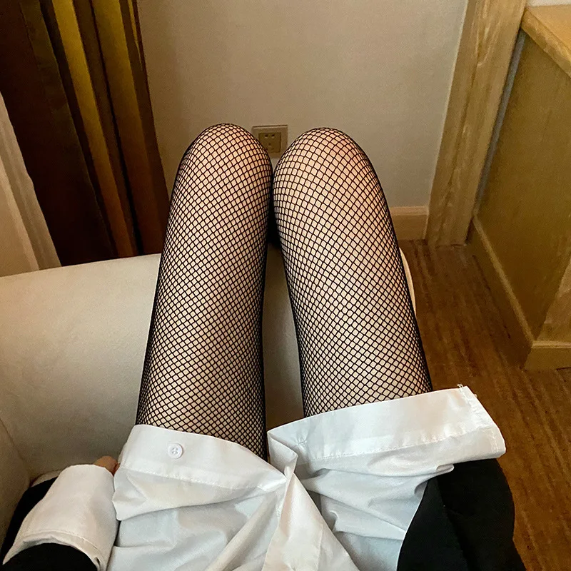 Sexy Women's Long Fishnet Body Stockings Fish Net Pantyhose Mesh Nylon Tights Lingerie Black Summer Thigh High Waist Hosiery