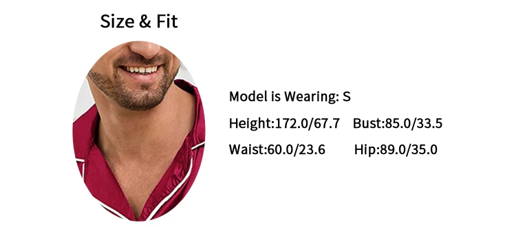 Mens two piece pajama set satin casual comfortable pijama button pocket short sleeve shirt with shorts Pajamas sleepwear for Men
