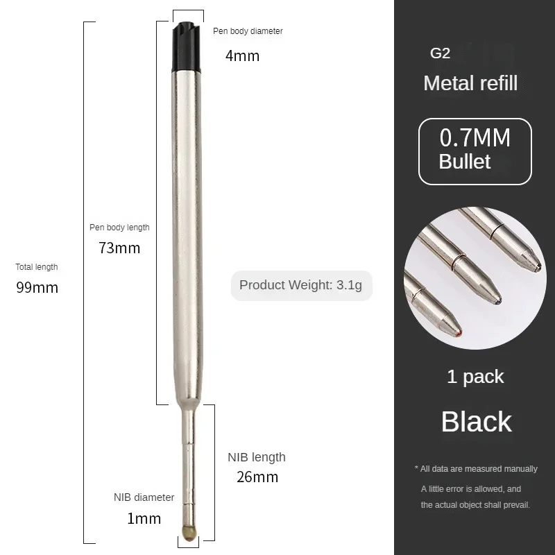 5/10/20Pcs Ballpoint Pen Refill For Parker Pens Medium Point L:3.9 In Black Ink Rods Refill Writing Office Stationery Supplies