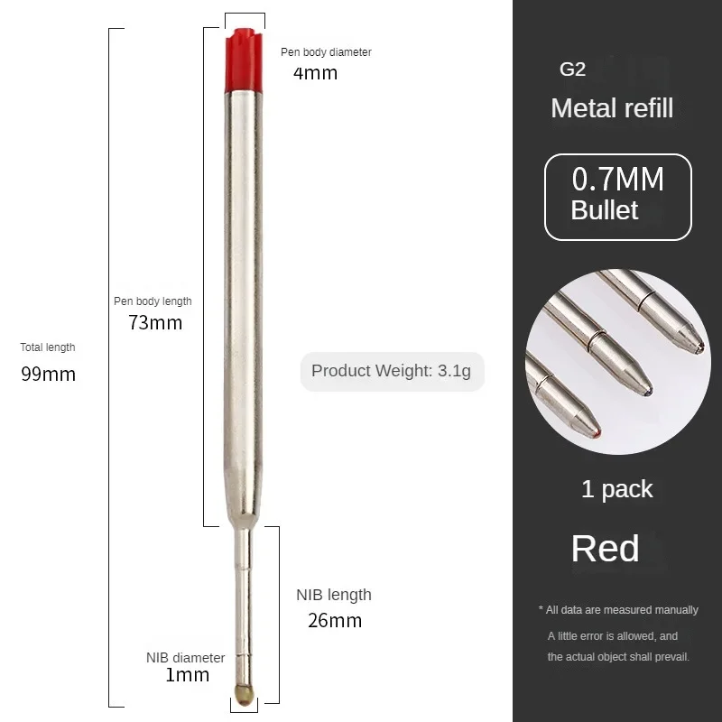5/10/20Pcs Ballpoint Pen Refill For Parker Pens Medium Point L:3.9 In Black Ink Rods Refill Writing Office Stationery Supplies