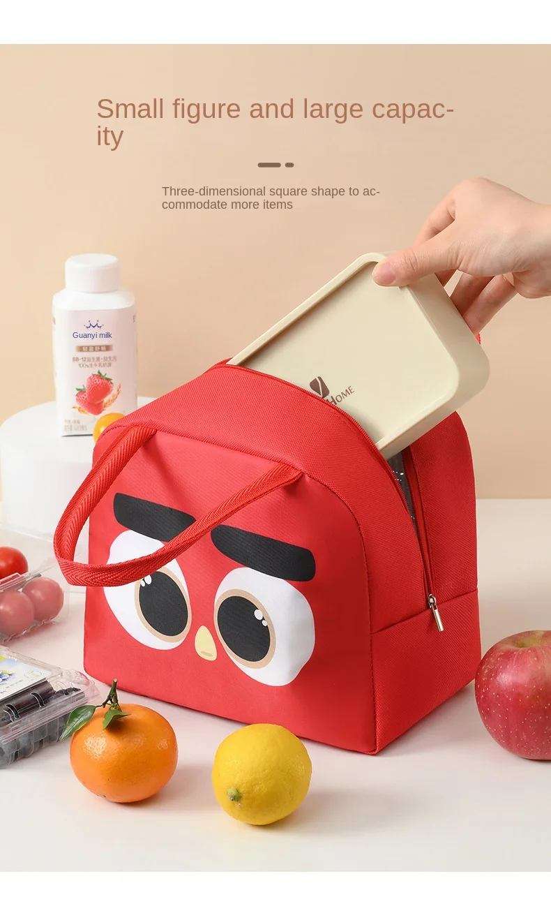 Cartoon Lunch Bag Portable Cute Pet Lunch Bag Oxford Cloth Thickened Insulation Bag Fresh Handheld Ice Pack Lunch Box Bag