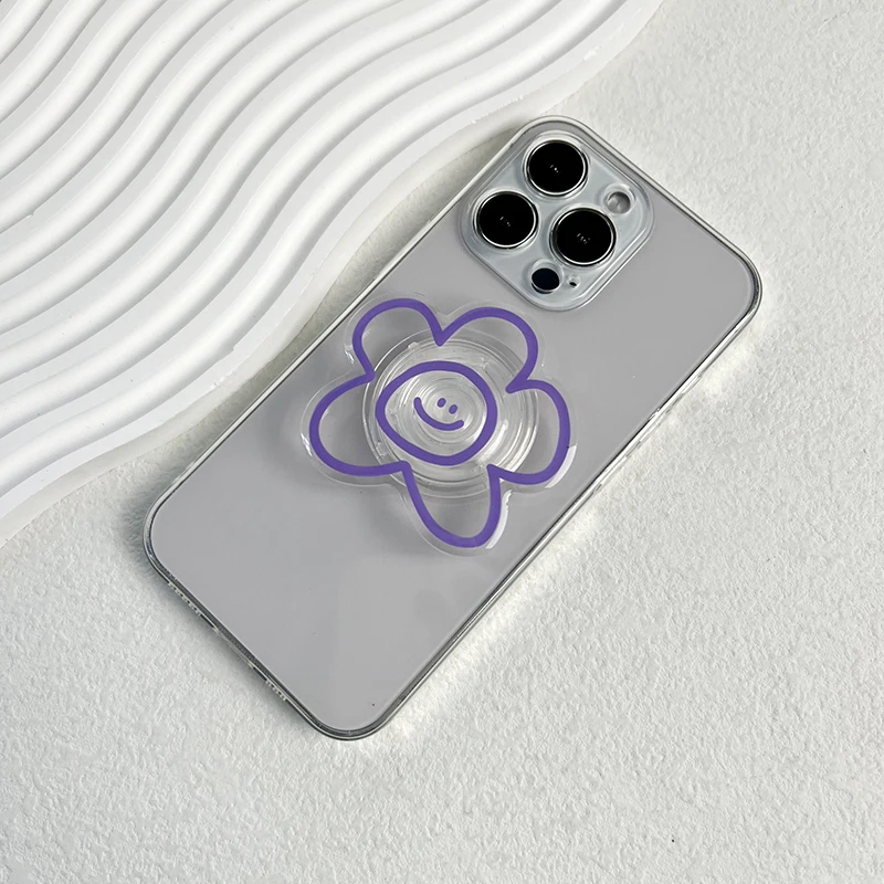 Original design expression flower mobile phone holder Popular Socket grip Foldable lazy stand Simple style