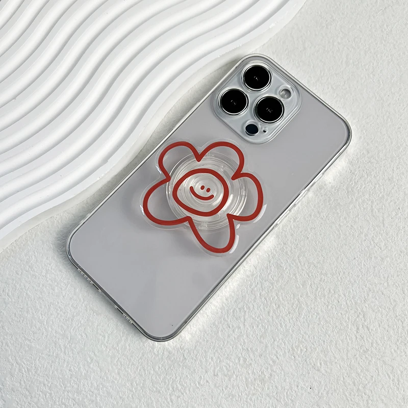 Original design expression flower mobile phone holder Popular Socket grip Foldable lazy stand Simple style