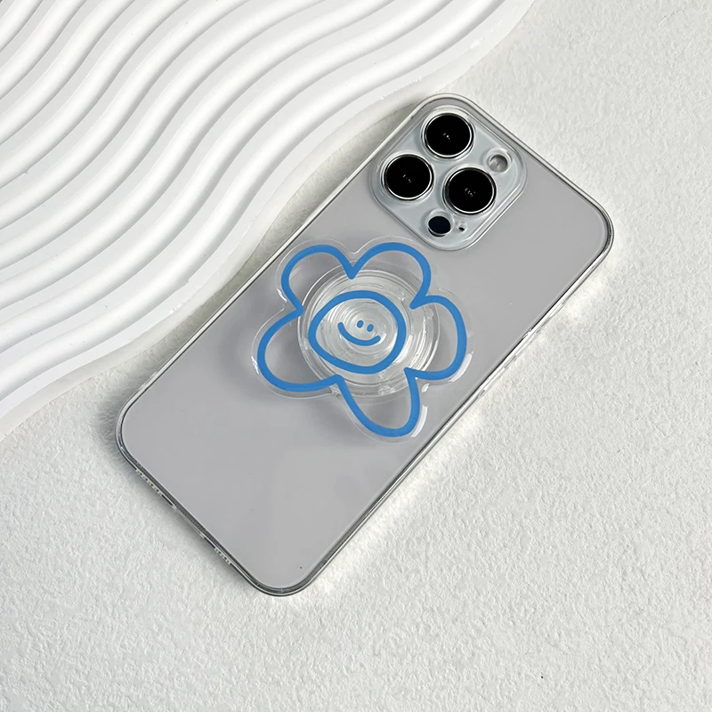 Original design expression flower mobile phone holder Popular Socket grip Foldable lazy stand Simple style