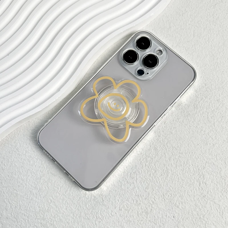 Original design expression flower mobile phone holder Popular Socket grip Foldable lazy stand Simple style