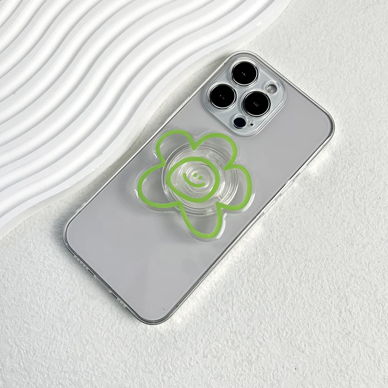 Original design expression flower mobile phone holder Popular Socket grip Foldable lazy stand Simple style