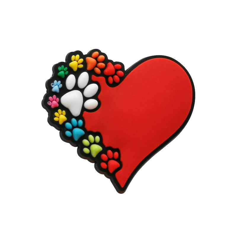 1PCS Red Style Shoe Charms Accessories Red Heart Car Lobster Shoe Buckle Decoration Pin for Clog Women Men Shoe Pendant Jean Set