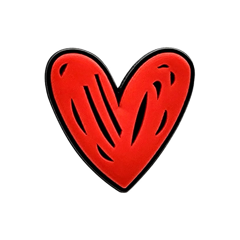 1PCS Red Style Shoe Charms Accessories Red Heart Car Lobster Shoe Buckle Decoration Pin for Clog Women Men Shoe Pendant Jean Set
