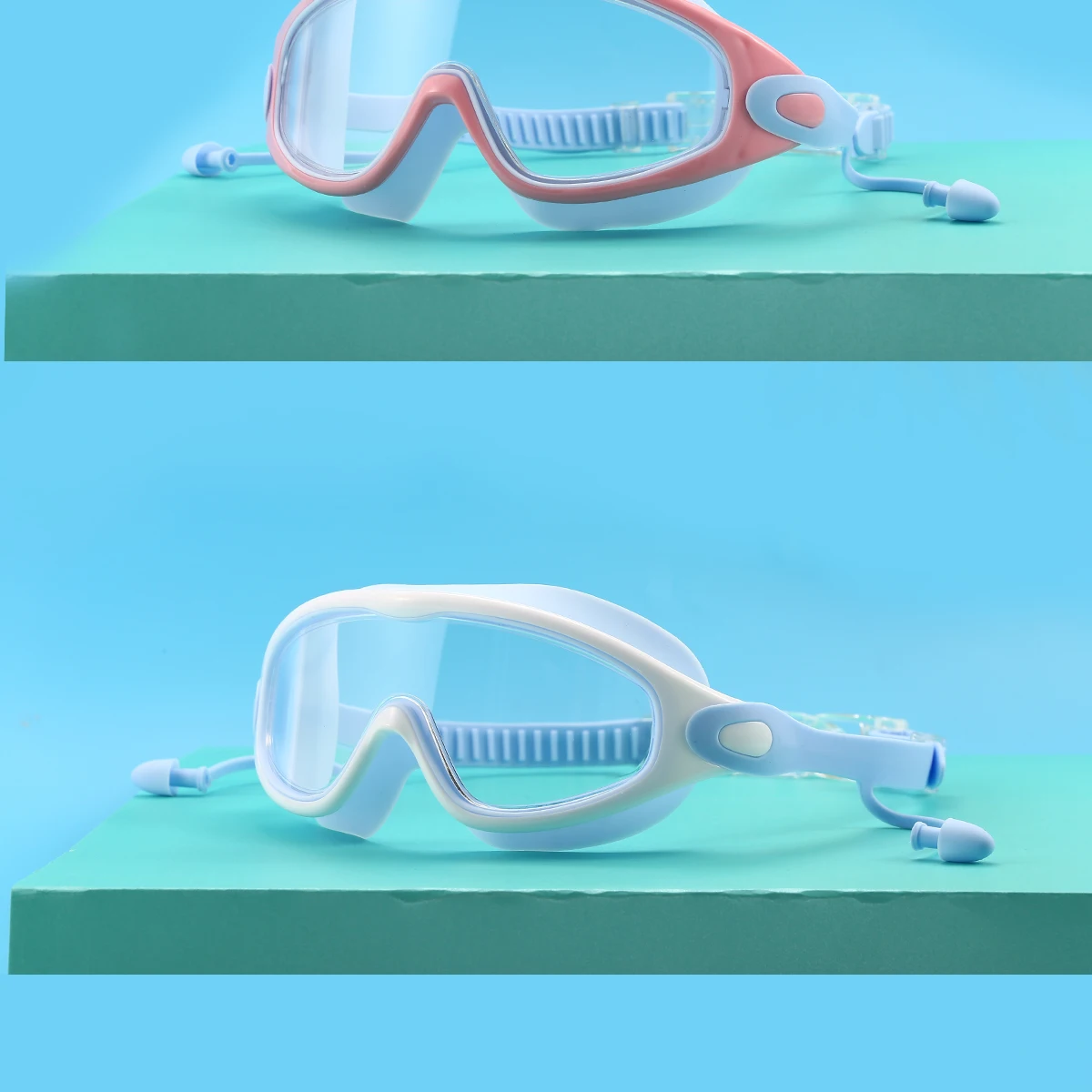 Children's Swimming Goggles High-Definition Waterproof Anti-Fog Large-Frame Diving Goggles for Boys and Girls