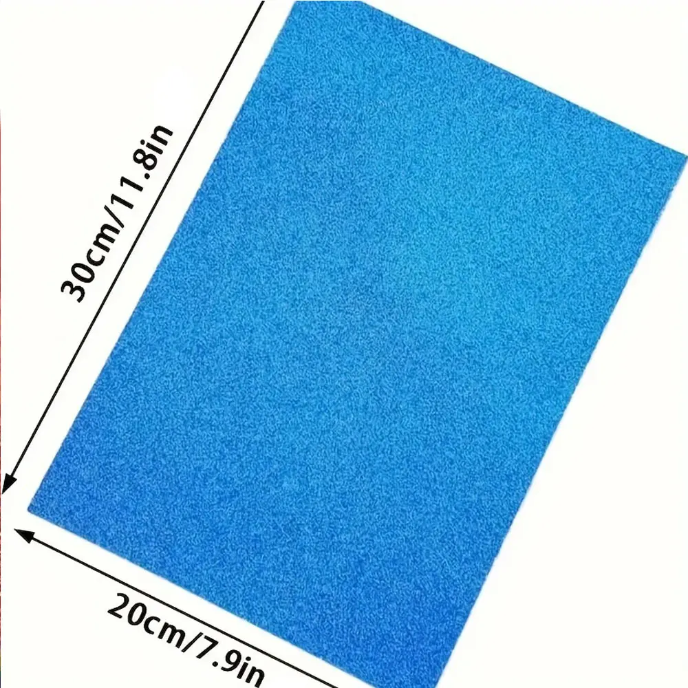 Pack of 10 A4 Glitter Foam Sheets Glitter Self-Adhesive, Backing Paper, Handmade Art Decoration