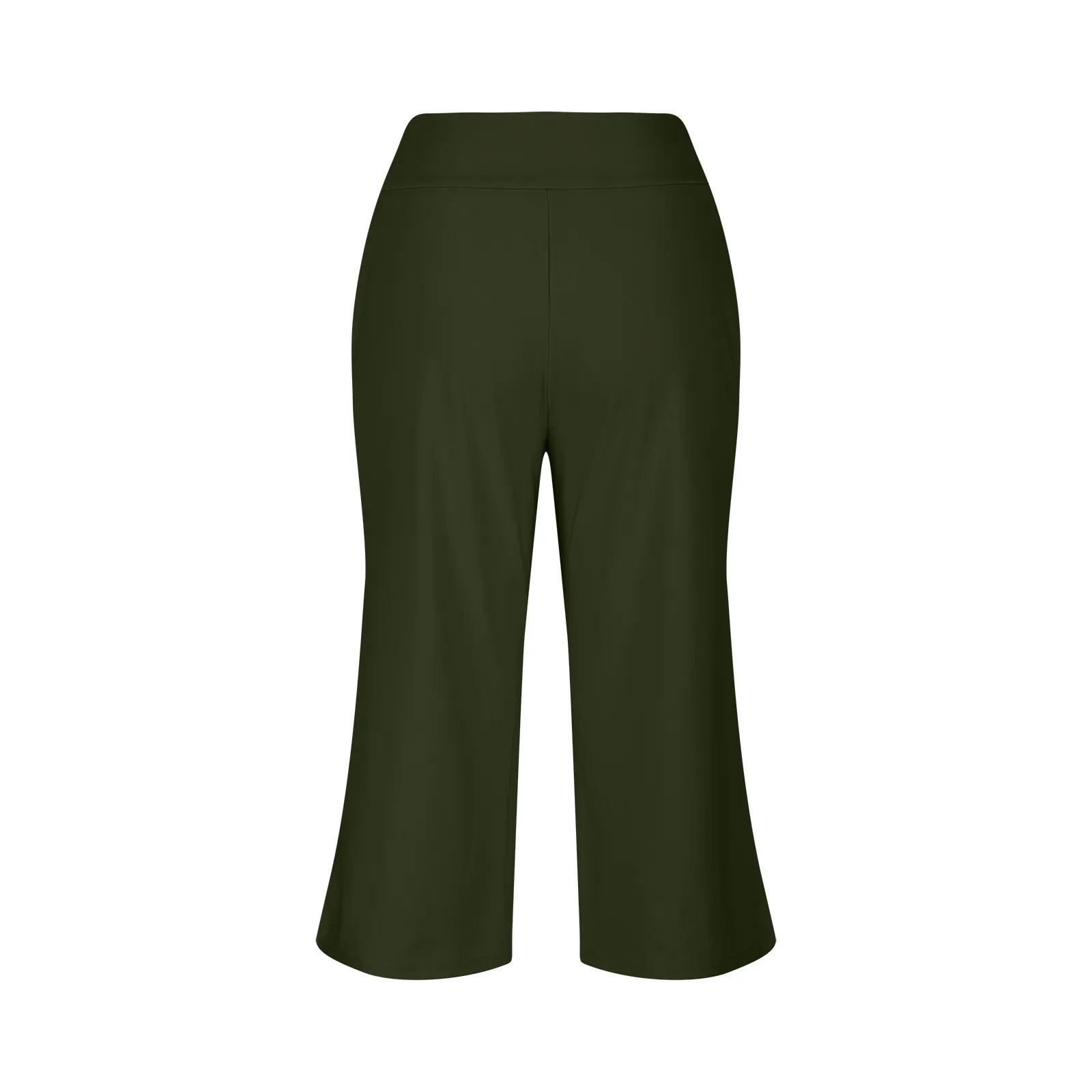 Summer Sports Pants Women'S Elastic High Waisted Casual Pants 3/4 Long Pants Solid Color Slim Fit Capris Yoga Pants Jogging Pant