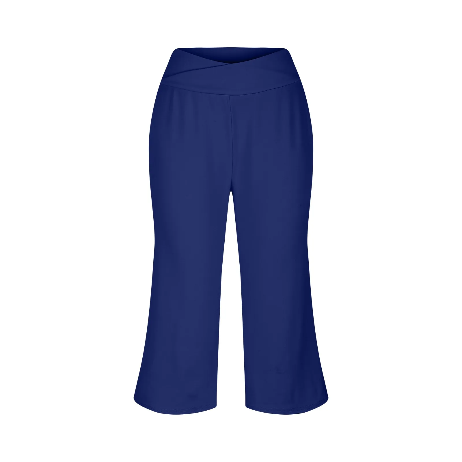Summer Sports Pants Women'S Elastic High Waisted Casual Pants 3/4 Long Pants Solid Color Slim Fit Capris Yoga Pants Jogging Pant