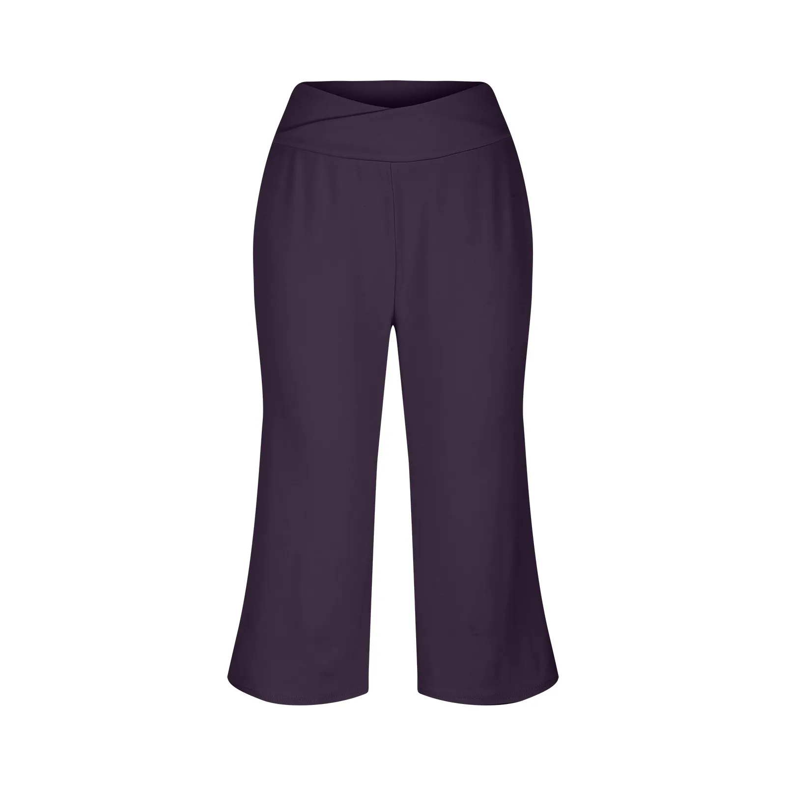 Summer Sports Pants Women'S Elastic High Waisted Casual Pants 3/4 Long Pants Solid Color Slim Fit Capris Yoga Pants Jogging Pant