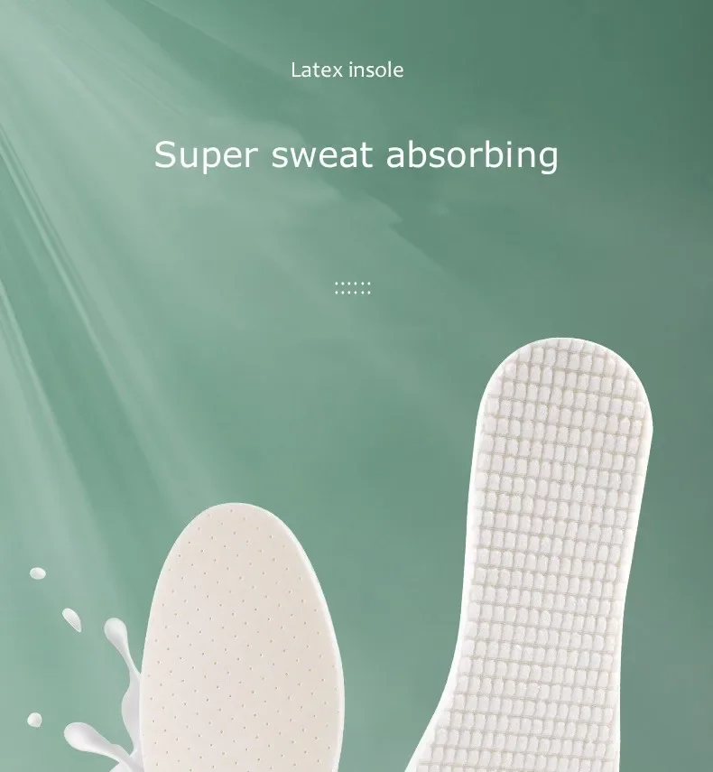 Latex Insoles for Shoes Soft Shoe Pads for Plantar Fasciitis Memory Foam Templates Pad Woman Man Step in The Shit Insole Instert
