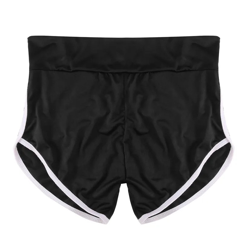 High Waist Shorts Women Exercise Sexy Hips Push Up Sportswear Quick-drying Running Casual Shorts Tights Skinny Yoga Pants Black