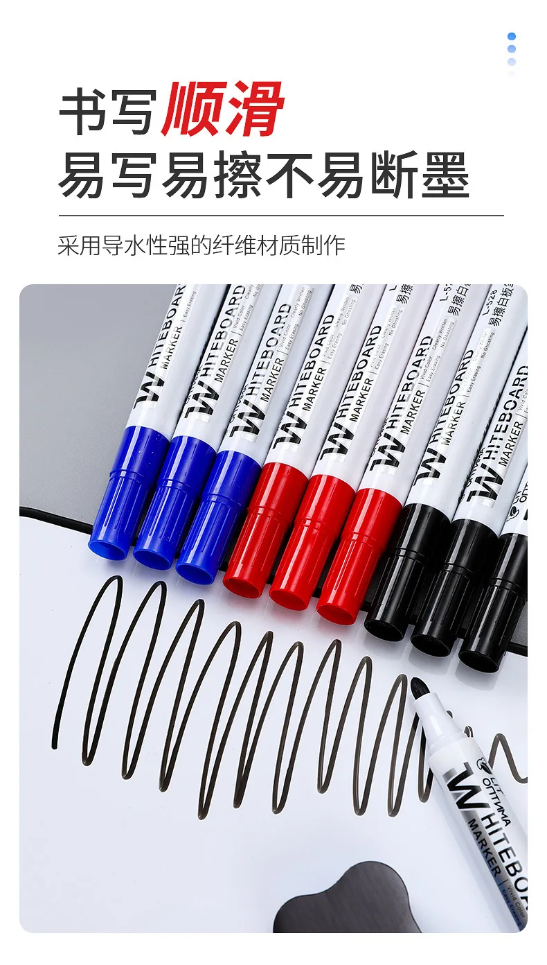 4/10 Pcs Set Erasable Magnetic Whiteboard Marker Pen Blackboard Marker Chalk Glass Ceramics Office School Art Marker Stationery