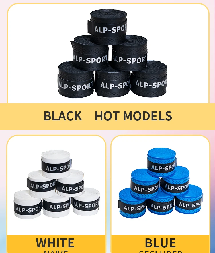 Non-slip sweatband grip Tennis Badminton Squash Platform tennis Table tennis Baseball bats Golf clubs Hockey sticks Fishing rods