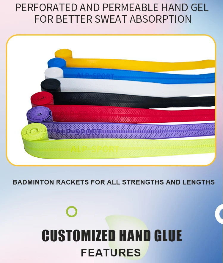 Non-slip sweatband grip Tennis Badminton Squash Platform tennis Table tennis Baseball bats Golf clubs Hockey sticks Fishing rods