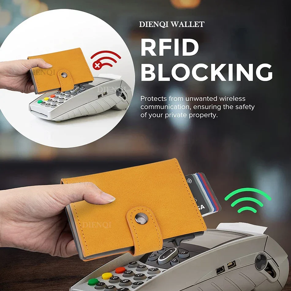 Rfid Credit Card Holder Men Wallets Luxury Thin Slim Cardholder Wallets for Airtag Air Tag Tracker Minimalist Fathers Day Choice