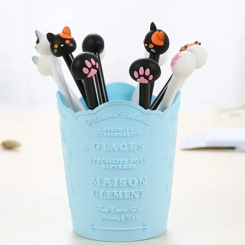 10Pcs/lot Creative Cartoon Cat Claw Neutral Pen Black Student Neutral Pens Stationery Art Writing Supplies Office Accessories