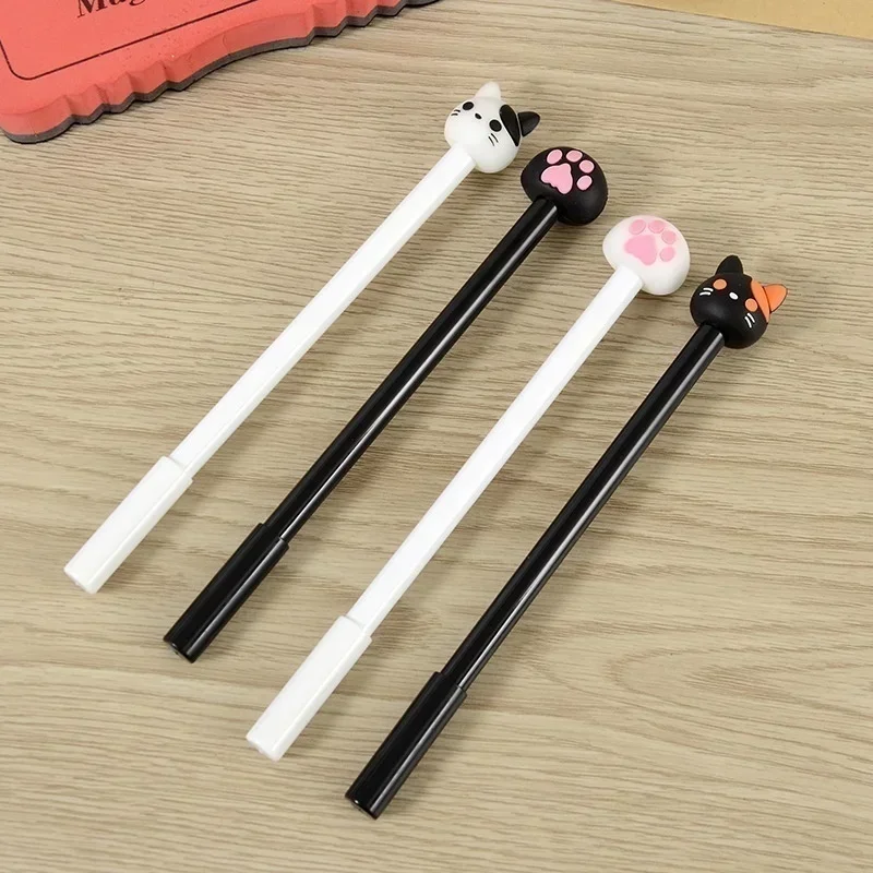 10Pcs/lot Creative Cartoon Cat Claw Neutral Pen Black Student Neutral Pens Stationery Art Writing Supplies Office Accessories
