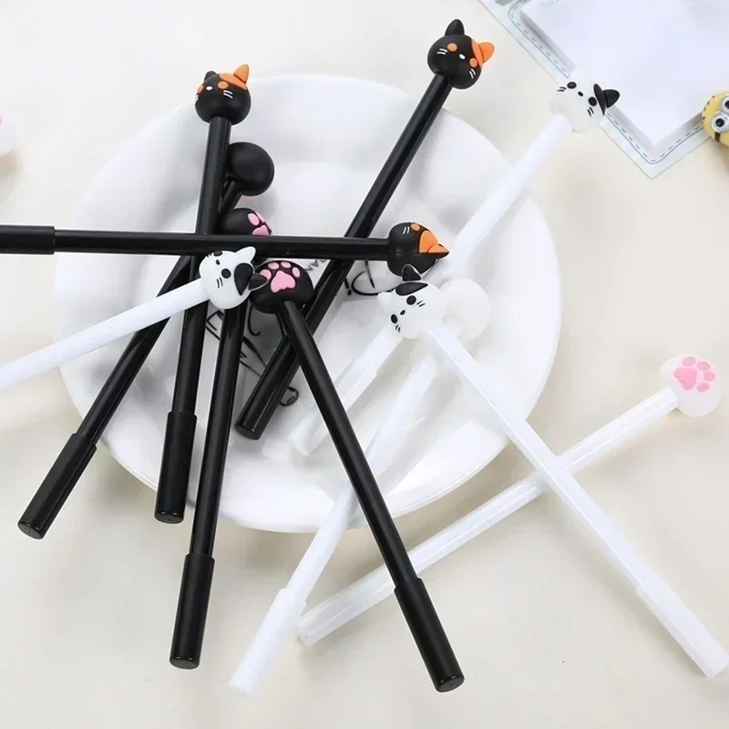 10Pcs/lot Creative Cartoon Cat Claw Neutral Pen Black Student Neutral Pens Stationery Art Writing Supplies Office Accessories