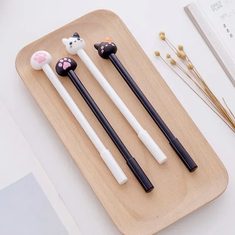 10Pcs/lot Creative Cartoon Cat Claw Neutral Pen Black Student Neutral Pens Stationery Art Writing Supplies Office Accessories